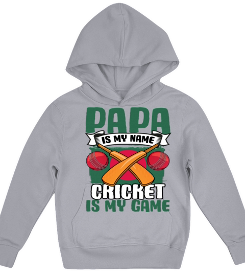 Papa Is My Name Awesome Bangladesh Cricket Game Kids Hoodie