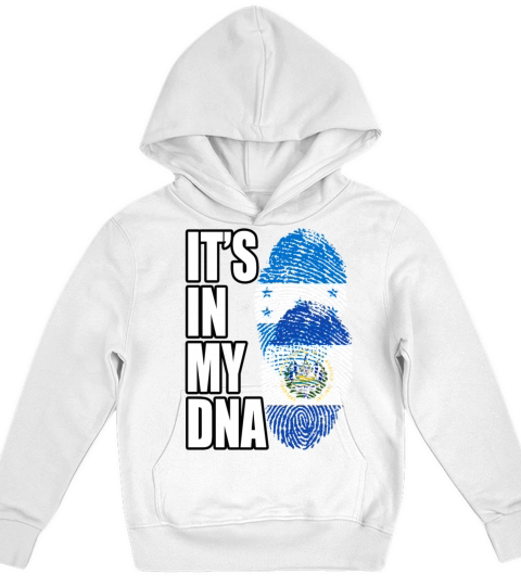 Salvadoran And Honduran Mix Heritage DNA Flag Kids Hoodie