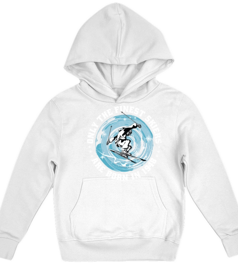Skiers Skier Vintage born in 1948 Birthday Ski Kids Hoodie