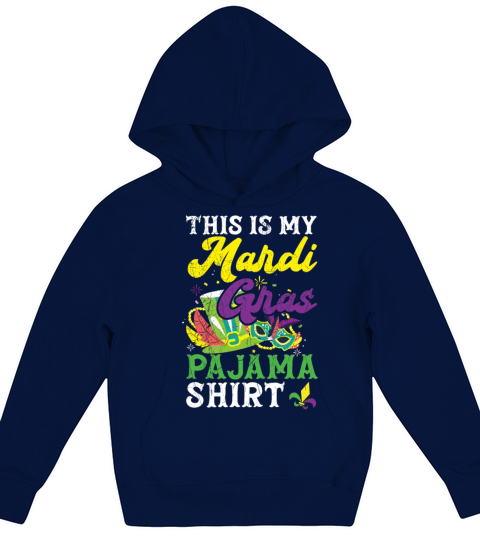 This Is My Mardi Gras Pajama New Orleans Louisiana Kids Hoodie