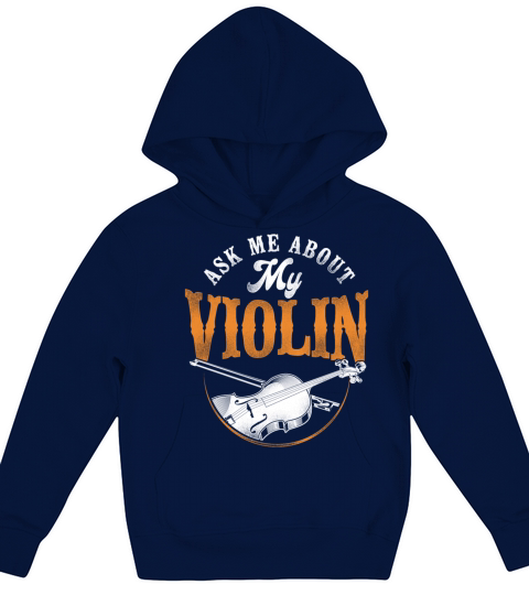 Violin Violinist Vintage Ask Me Kids Hoodie