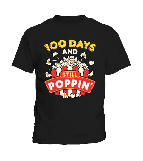 100 Days of School Popcorn Kids T-Shirt