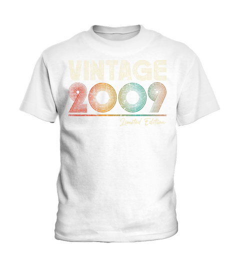 14 Years Old Vintage 2009 14th Birthday Gifts Kids T-Shirt