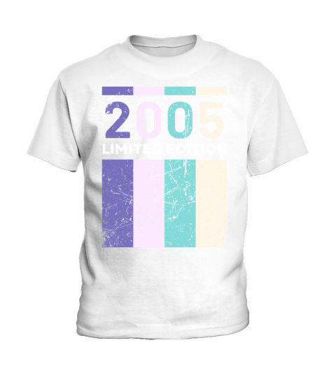 18 Years Vintage 2005 Retro 18th Birthday Kids T-Shirt