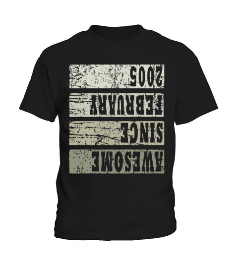 Born 2005 February 18th Birthday Gift Kids T-Shirt