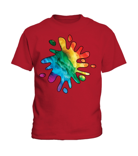 Colorful Rainbow Paint Splatter With Smoke And Fog Kids T-Shirt