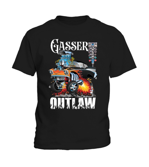 Gasser Outlaw Class Vintage Drag Racing Race Car Kids T-Shirt