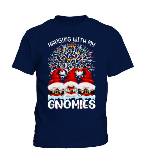 Hanging With My Gnomies Nordic Santa Gnome Christm Kids T-Shirt