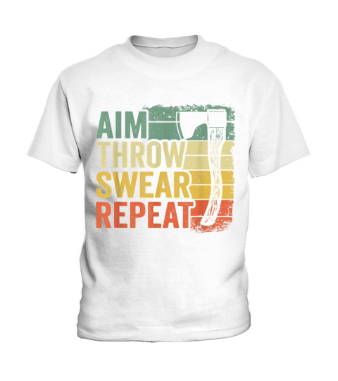 Hatchet Vintage Funny Axe Throwing Kids T-Shirt