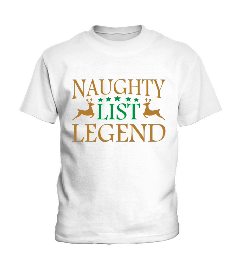 Naughty List Legend Christmas Kids T-Shirt