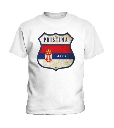 Pristina Serbia coat of arms flag design Kids T-Shirt
