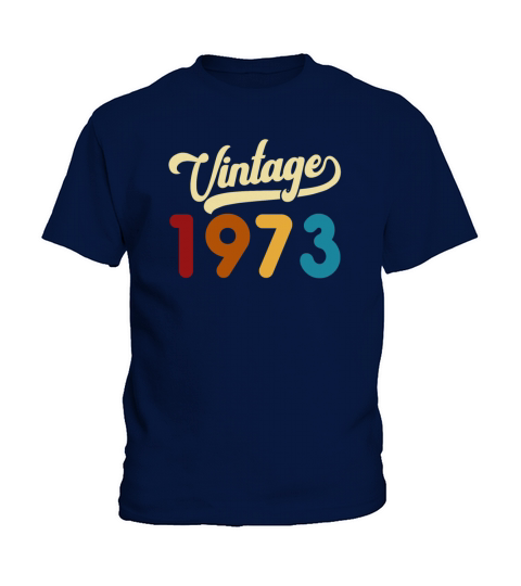 Vintage 1973 Retro Style 48th Birthday Gift Kids T-Shirt