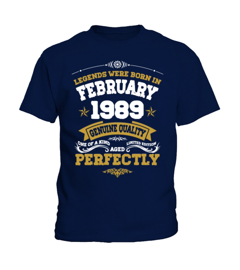Vintage Aged To Perfection Ferbuary 1989 Kids T-Shirt