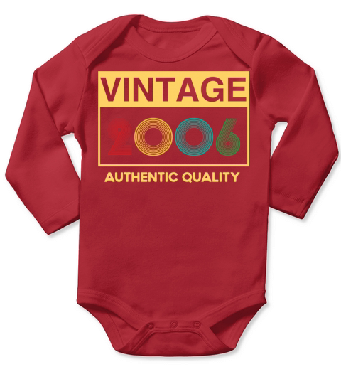 16 Years Old 2006 Vintage 16th Bday Idea Boys Girl Long Sleeve Baby One-Piece
