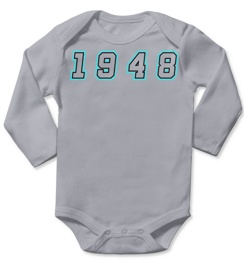 1948 Year Number Long Sleeve Baby One-Piece