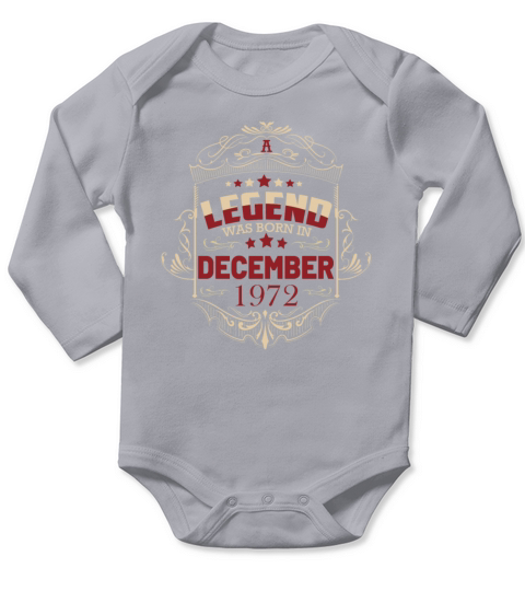 50th Birthday Gifts Born 1972 December Long Sleeve Baby One-Piece