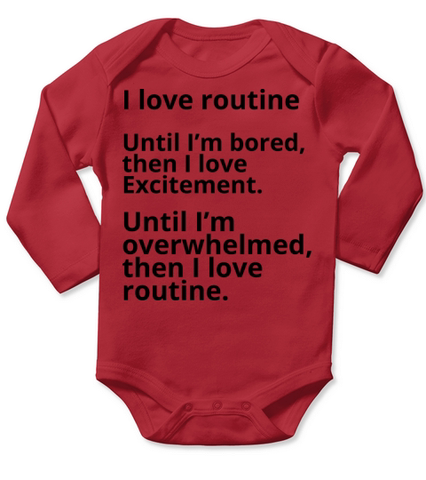 ADHD Joke Long Sleeve Baby One-Piece
