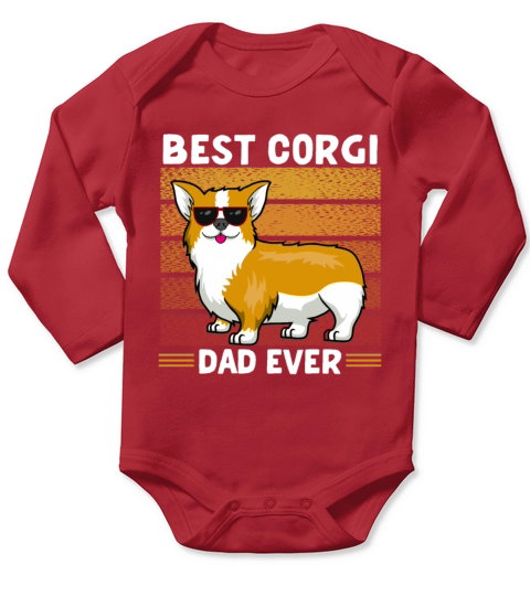 Best Corgi Dad Ever Long Sleeve Baby One-Piece