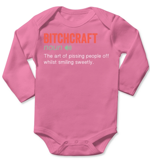 Bitchcraft Noun Long Sleeve Baby One-Piece