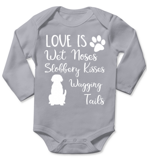 Black Labrador Retriever Love My Dog Saying Quotes Long Sleeve Baby One-Piece