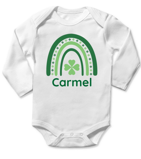 Carmel Clover Charm Boho Rainbow Long Sleeve Baby One-Piece