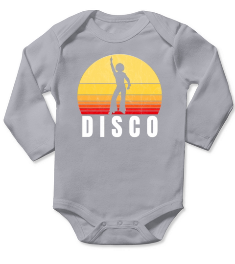 Disco 70s Vintage Retro Sunset Long Sleeve Baby One-Piece