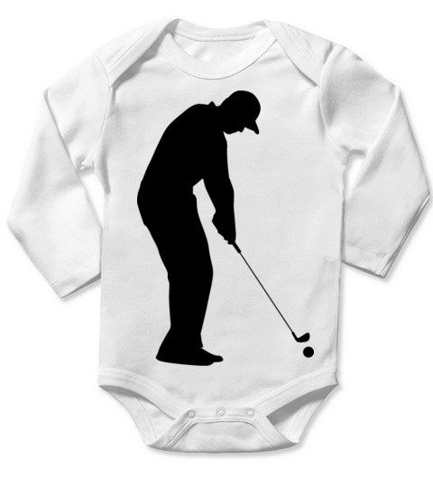 Golf Player Golfer Sports Game Long Sleeve Baby One-Piece