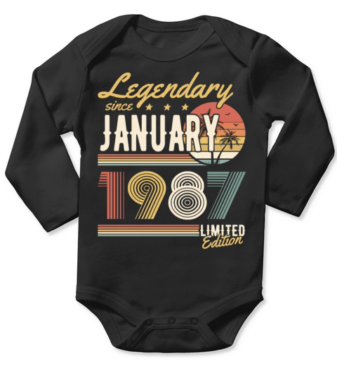 Legendary Since January 1987 Limited Edition Long Sleeve Baby One-Piece