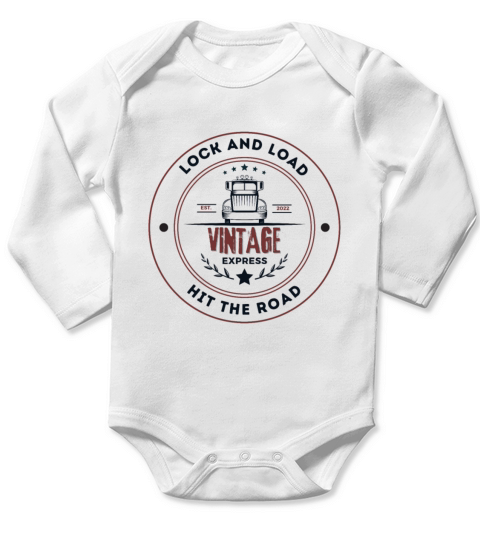 Lock and Load Hit the Road Long Sleeve Baby One-Piece