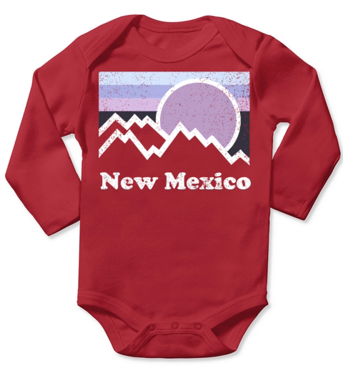 New Mexico Souvenir Retro Vintage Long Sleeve Baby One-Piece