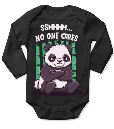 No One Cares Sarcastic Quote Sarcasm Funny Introve Long Sleeve Baby One-Piece