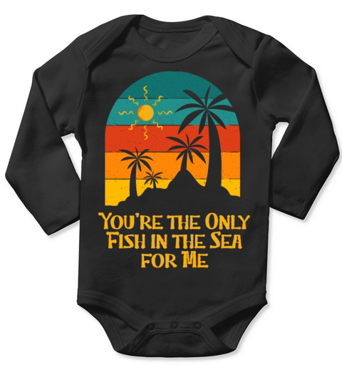 Only Fish in Sea for Me Couples Husband and Wife Long Sleeve Baby One-Piece