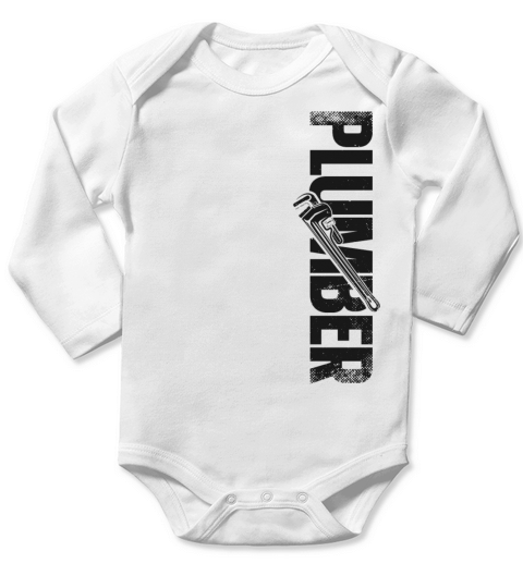 Plumbing Plumber Vintage Plumber Long Sleeve Baby One-Piece