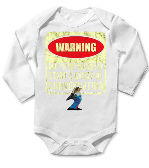 Retro Cassowary Vintage Cassowaries Quote Long Sleeve Baby One-Piece
