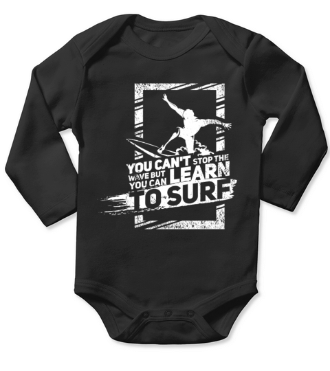 Retro Vintage Surfing Gift For Surfers Long Sleeve Baby One-Piece