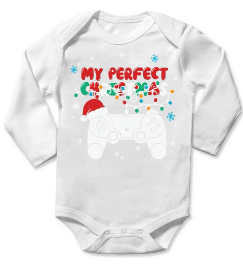 Video Gamer My Perfect Christmas Long Sleeve Baby One-Piece