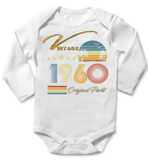 vintage 1960 Long Sleeve Baby One-Piece
