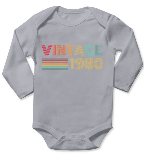 Vintage 1980 Long Sleeve Baby One-Piece