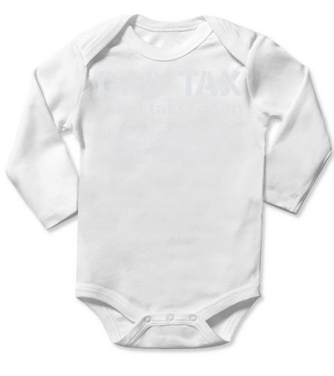 Vintage Dad Tax Definition Men Funny Fathers Day Long Sleeve Baby One-Piece