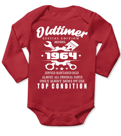 Vintage Special Edition Model 1964 Birthday Long Sleeve Baby One-Piece