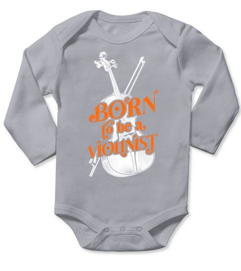 Violin Violinist Vintage Born To Long Sleeve Baby One-Piece