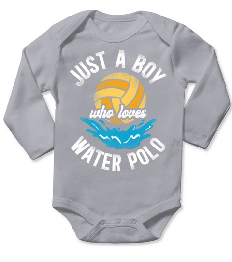 Water Polo Vintage Just A Boy Who Long Sleeve Baby One-Piece