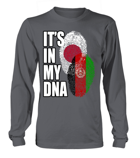 Afghan And Japanese Mix Heritage DNA Flag Long sleeved Unisex