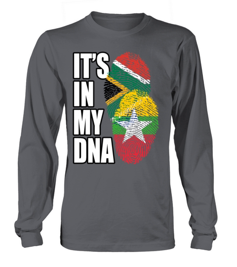 Burmese And South African Mix Heritage DNA Flag Long sleeved Unisex