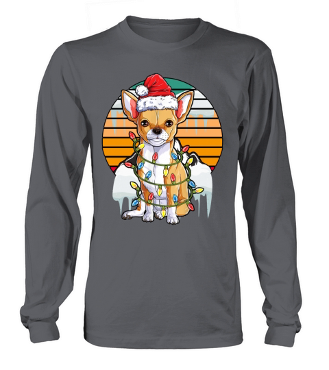 Chihuahua Santa Christmas Tree Lights Xmas Boys Do Long sleeved Unisex