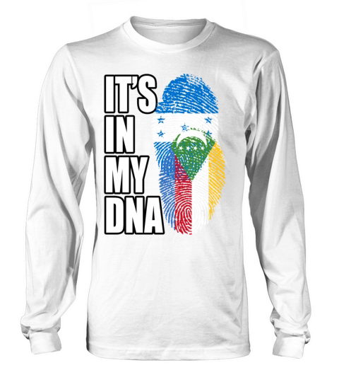 Comoran And Honduran Mix Heritage DNA Flag Long sleeved Unisex