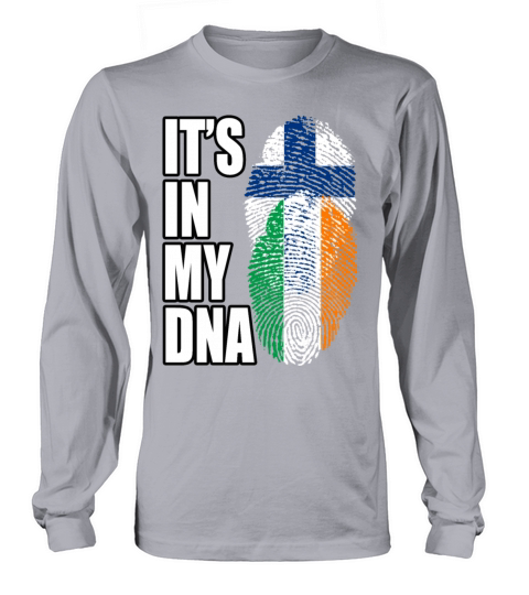 Finland And Irish Mix Heritage DNA Flag Long sleeved Unisex