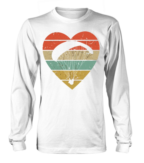Paragliding Vintage Design Retro Paraglider Heart Long sleeved Unisex