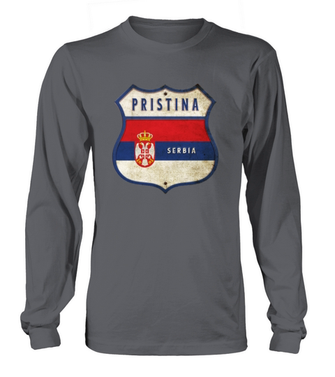 Pristina Serbia coat of arms flag design Long sleeved Unisex