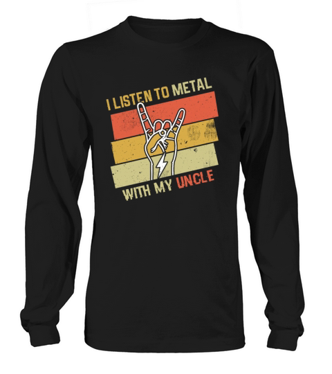 Vintage Metal With Uncle Metal Kid Music Lover Long sleeved Unisex